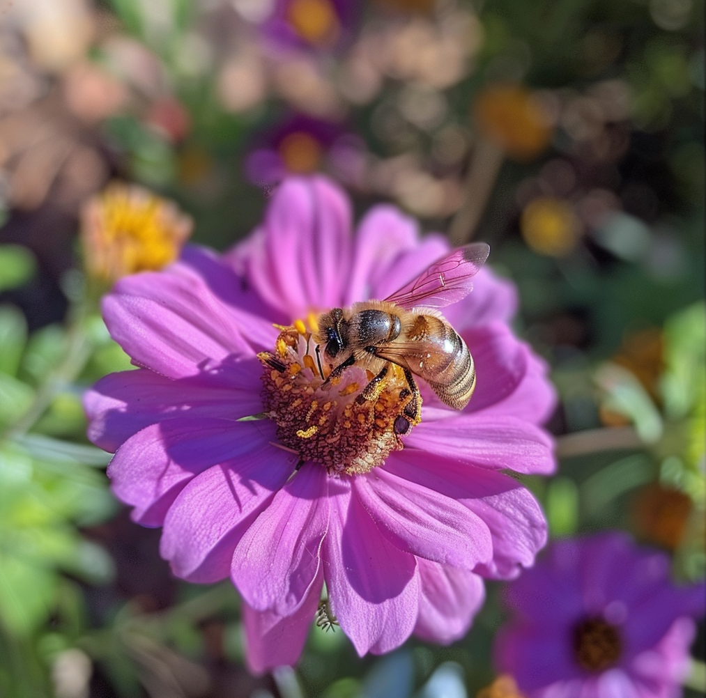 pszczoły w ogrodzie
